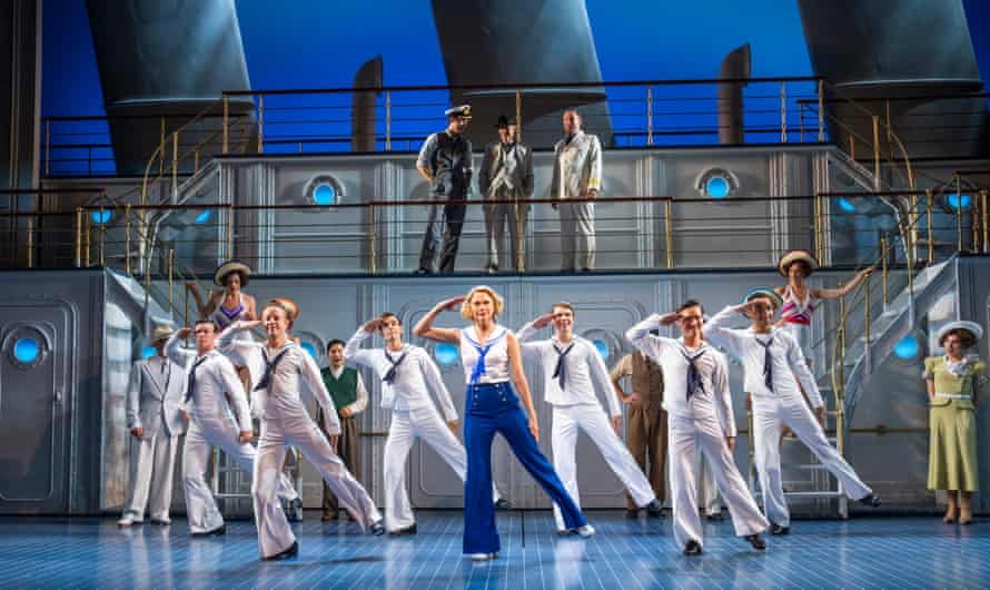 Sutton Foster, centre, in Anything Goes.