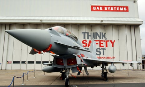 Eurofighter Typhoon fighter jets at BAE Systems, Warton Aerodrome, Lancashire.