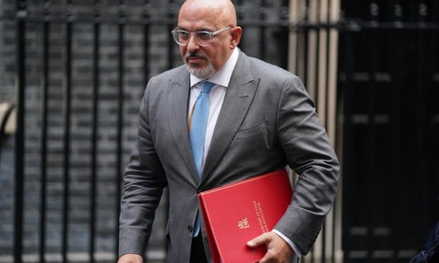 Nadhim Zahawi, the minister for education, leaves a Downing Street briefing before the 2021 budget.