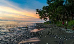 Sunset on Savo island, which locals fear could be leased to a Chinese company along with neighbouring Tulagi.