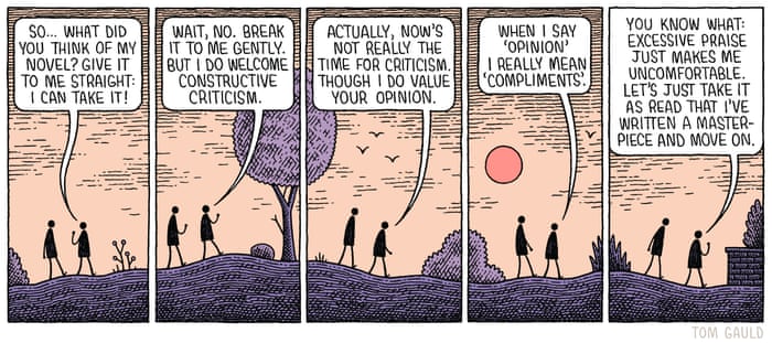 Tom Gauld on how to give an author constructive criticism – cartoon | Books | The Guardian