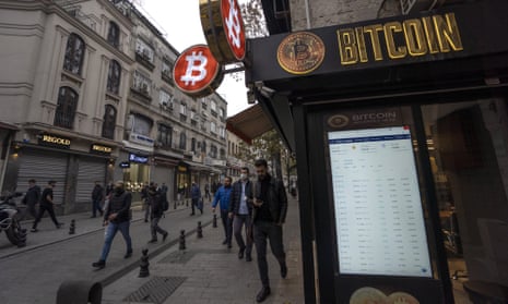 A cryptocurrency exchange kiosk in Istanbul.