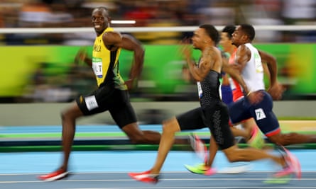 Smile for the camera: Usain Bolt smashing everything in the Rio Olympics, 2016.
