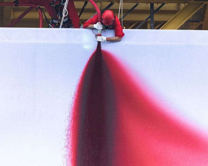 Greenpeace Unveils Giant Artwork on North Sea Gas Rig