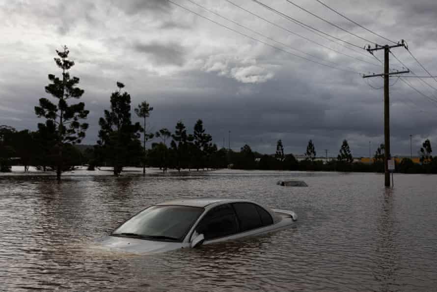 submerged car in Lismore