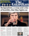 Guardian front page, Friday 16 November 2018