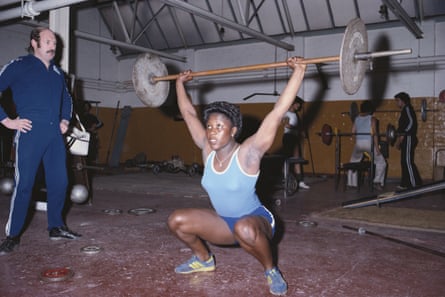 Tessa Sanderson training for the Commonwealth Games in 1978