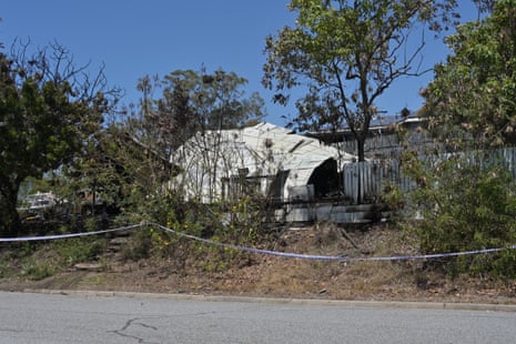 The aftermath of a house fire at Whiting Street, Toolooa, in Gladstone, Wednesday, October 15, 2025.