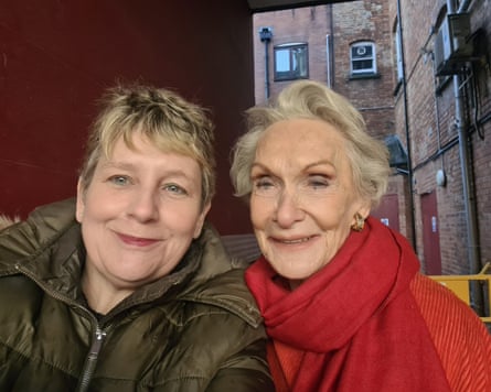 A selfie of Clare Hodges with Siân Phillips.
