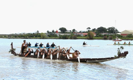 Prince Harry paddles down the Whanganui river during a visit to New Zealand in 2015.