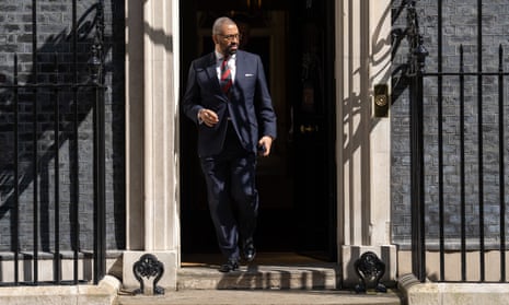 The foreign secretary, James Cleverly, at No 10