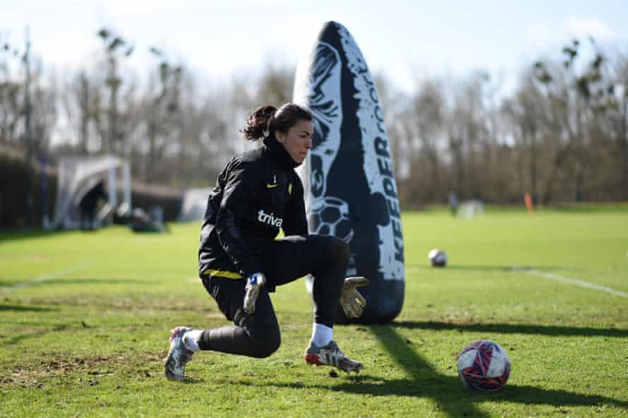 Zecira Musovic in action during a Chelsea training session last month.