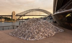 Whispers, an installation by Australian artist Megan Cope at the Sydney Opera House