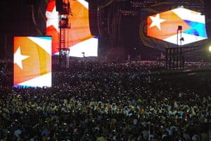 Fans are treated to a sound and light show