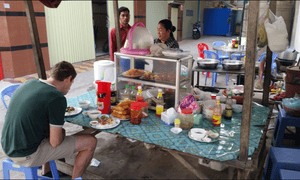 Pork rice lady, Battambang Cambodia