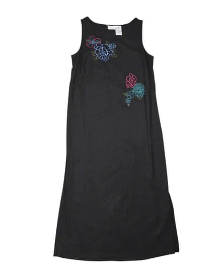 Black embroidered dress