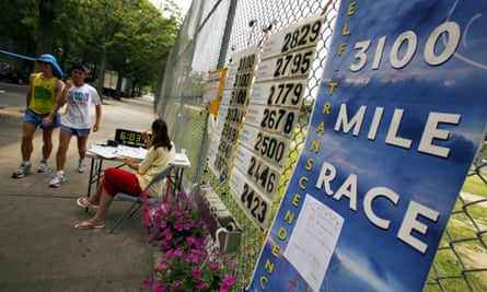 How far? ... runners in the Sri Chinmoy 3100 in Queens, New York city – the longest footrace in the world.