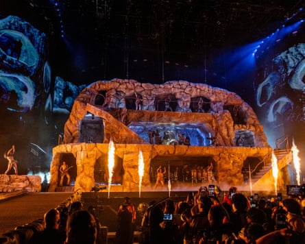 Elaborate stage set at festival