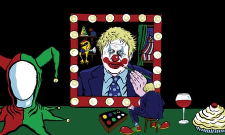 Boris Johnson depicted in cartoon as a clown