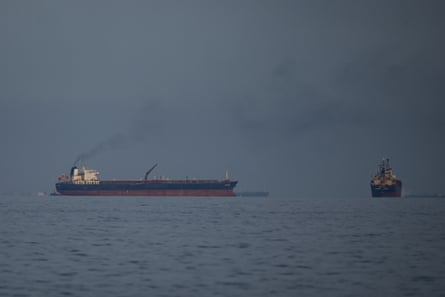Oil tankers in the strait of Hormuz