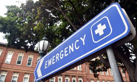 Emergency sign at RPA hospital in Sydney