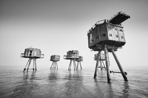 Taken Oct 21 on my second trip out to the The Maunsell Sea Forts in theThames Estuary.||You can just about make them out from the Kent shore and I always wanted to pop out and get a tad closer.||They were armed towers built in the Thames and Mersey estuaries during the Second World War to help defend the United Kingdom. They were operated as army and navy forts, and named after their designer, Guy Maunsell