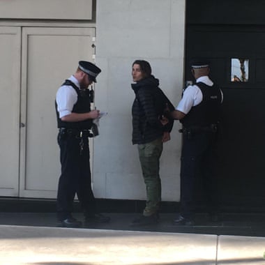 Jack Harries is arrested by police