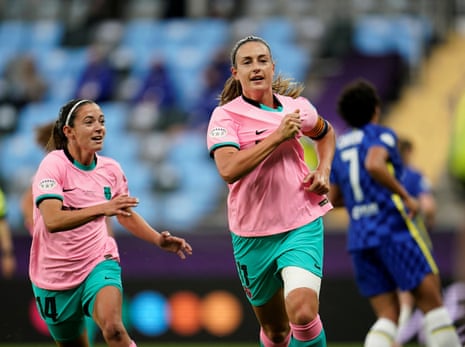 Alexia Putellas after scoring a penalty in the Women’s Champions League final.