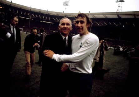 Tottenham manager Bill Nicholson with Martin Chivers