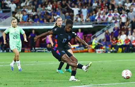 Michelle Agyemang scores against Italy