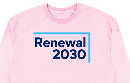 Badenoch’s “Renewal 2030” campaign does not feature her image.