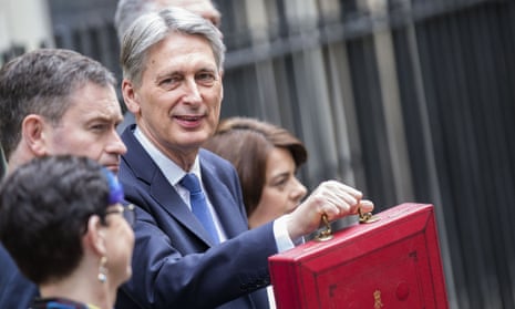 Philip Hammond with the budget briefcase