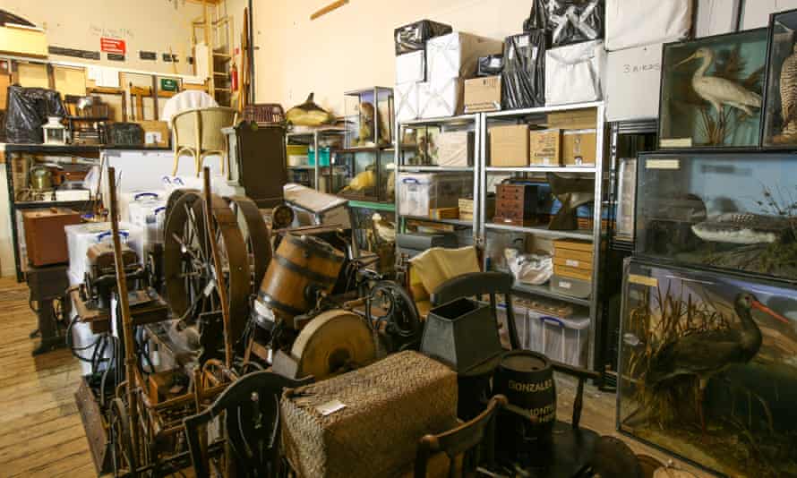 A room in the town hall on St Mary’s, Scilly, packed with artefacts from the island’s museum