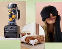 A vitamix blender, a Benvwe Faux Fur Throw Blanket, and a Cozy Earth Adjustable Bamboo Sleep Mask