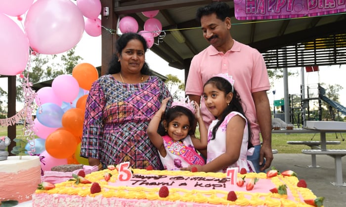 Priya and Nades Nadesalingam with their daughters Tharnicaa and Kopika