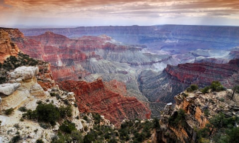 The North Rim Trail at Grand Canyon National Park in Arizona.