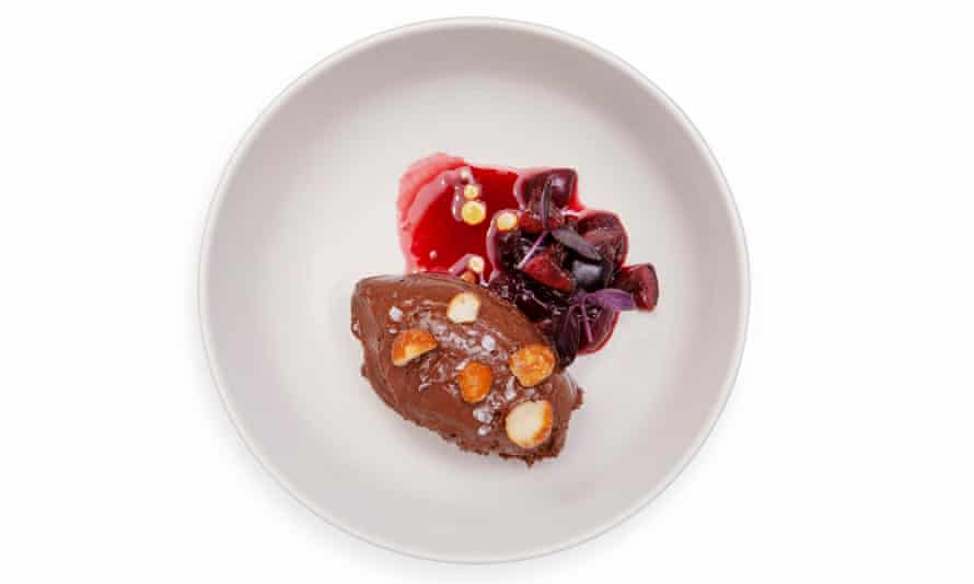 'This is accompanied by sweet macadamias': chocolate mousse.