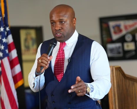 US House representative Wesley Hunt speaks at a campaign event in Dallas in February.