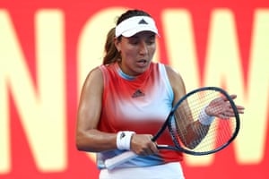 Jessica Pegula has struggled to get into this match.
