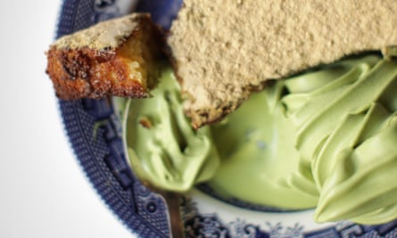 Bone Daddies’ french toast with matcha green tea ice-cream.