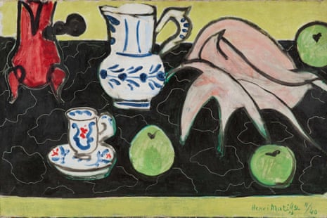 Including the famous chocolate pot … Henri Matisse, Still Life with Seashell on Black Marble, 1940.