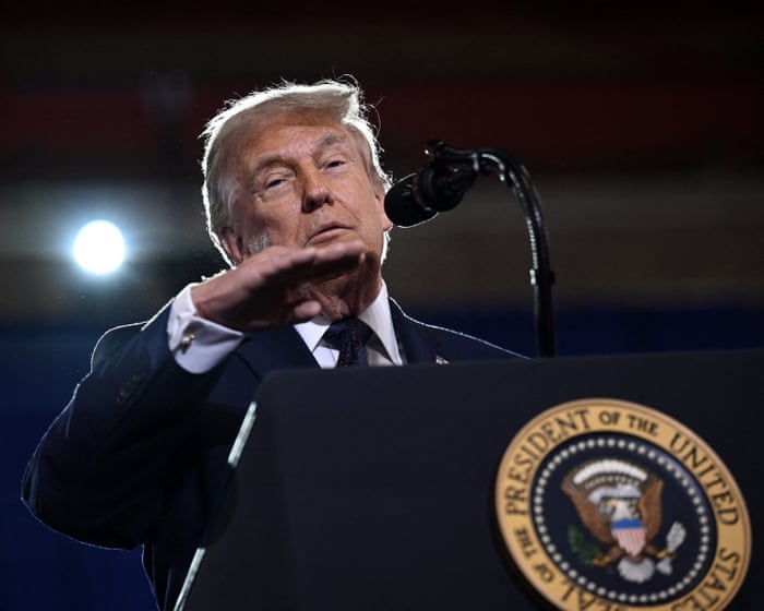 Sunrise Movement takes credit for disrupting Trump’s New York state rally – as it happened