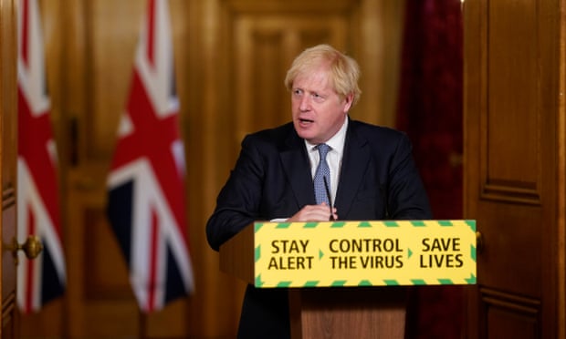 Boris Johnson leading the coronavirus press conference on Friday.