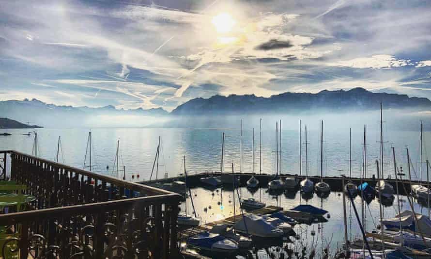 View from a room at LakeView Hotel le Rivage, Lausanne, Switzerland.