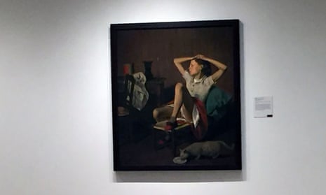 The 1938 painting entitled Thérèse Dreaming by French-Polish artist known as Balthus.