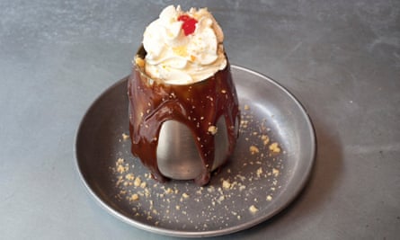 ‘Mined with chunks of praline brownie’: Messy Bamba sundae.