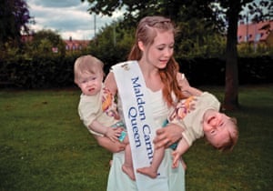 2014 Queen of Maldon, Essex,Sacha Willett with twins Oliver & Jack