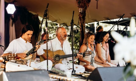 Adrian Freedman (centre) performing at a previous Medicine festival.