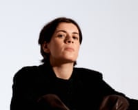 Liz Lawrence sat on a pedestal