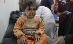 An image from al-Kateab’s coverage of the siege of Aleppo broadcast on Channel 4 News.